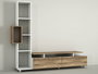 Hanah Home Tulip Mueble de TV Blanco y Nogal